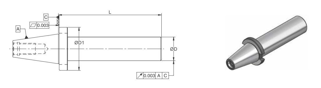 CAT50 Test Mandrel Dia 40 L 350